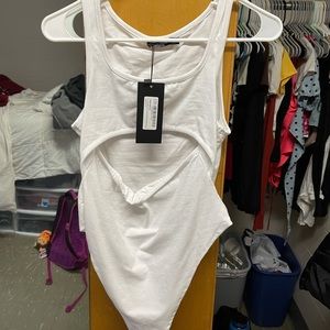 Nasty gal white cutout bodysuit
